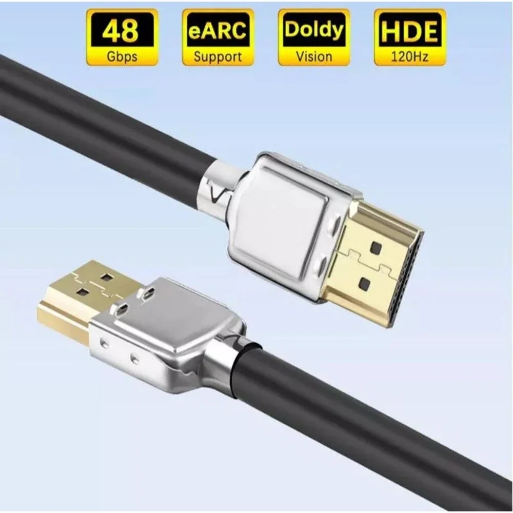 HDMI Cable 2.1 Ultra High Speed 8K@60Hz 4K@120Hz HDR eARC Braided Cord 48Gbps